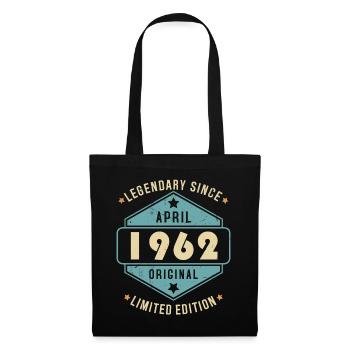 Avril 1962 Vintage Retro Anniversaire - Sac en tissu - noir - Devant