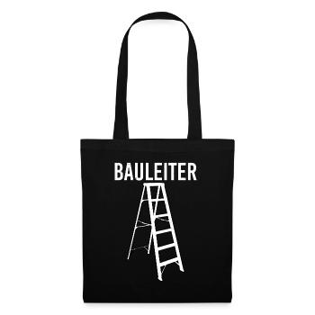 Lustiger Bauleiter Für Die Baustelle Handwerker - Stoffbeutel - Schwarz - Vorne