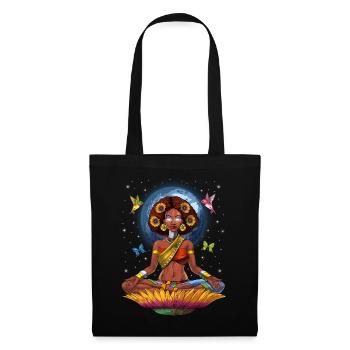 African Woman Hippie Yoga - Tote Bag - black - Front