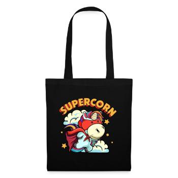 Funny Supercorn Unicorn Papa Cool Dad - Tote Bag - black - Front