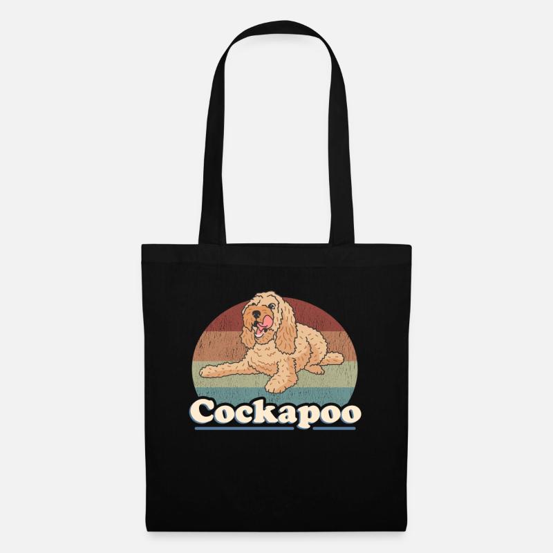 Cockapoo Hund Hundehalter Hundebesitzer Geschenk - Stoffbeutel - Schwarz