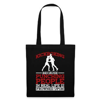 Kickboxen Kickboxer Kickboxing - Sac en tissu - noir - Devant