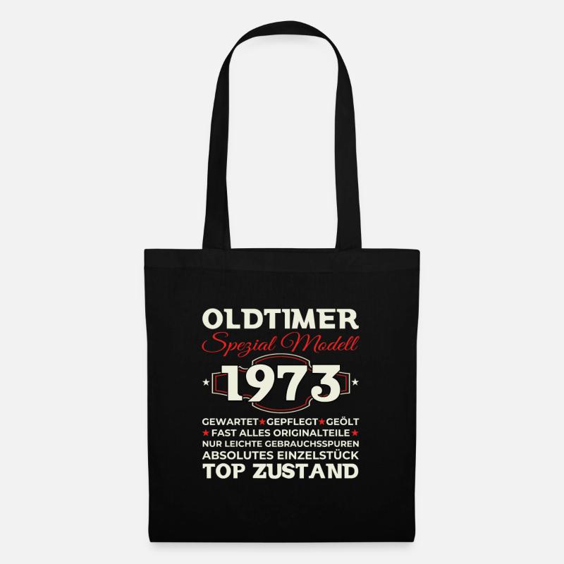Oldtimer 1973 50. Geburtstag Geschenk Herren - Stoffbeutel - Schwarz