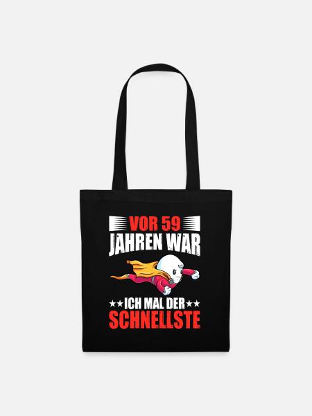 59 Jahre war ich der schnellste 59. Geburtstag - Stoffbeutel - Schwarz
