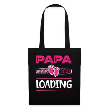 Papa 2023 Loading Dad To Be Baby Girl Father's Day - Tote Bag - black - Front