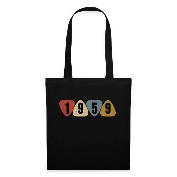 Born 1959 guitarist guitar pick - Tote Bag - black - Front