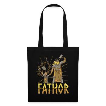 Fathor Viking Dad Valkyrie Warrior Axe Father's Day - Tote Bag - black - Front