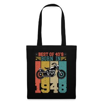 Le meilleur des années 40 né en 1948 Moto vintage - Sac en tissu - noir - Devant