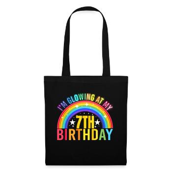 I Shine On My 7th Birthday Party, 7 - Tote Bag - black - Front