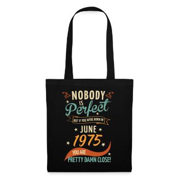 Personne n’est parfait né en juin 1975 - Sac en tissu - noir - Devant