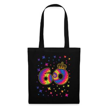 Tie-dye 60th Birthday Party 60 Years Old - Tote Bag - black - Front