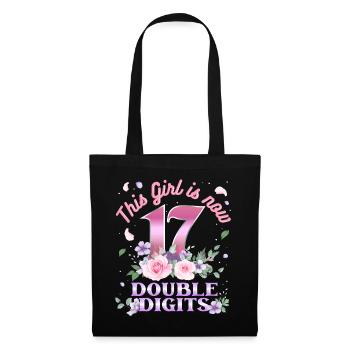 This girl is now 17 double digits 17. - Tote Bag - black - Front