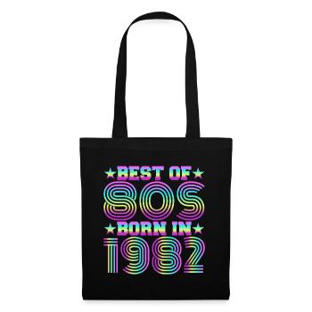 Best of the 80s Born in 1982 Vintage - Tote Bag - black - Front