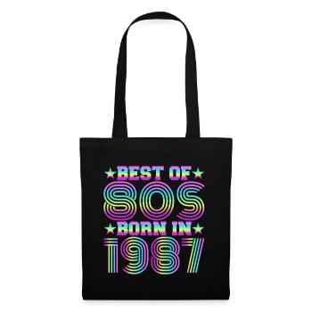 Best of the 80s Born in 1987 Vintage - Tote Bag - black - Front