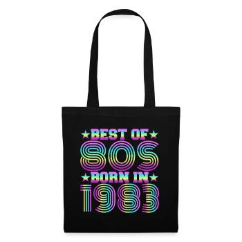 Le meilleur des années 80 né en 1983 Anniversaire vintage - Sac en tissu - noir - Devant