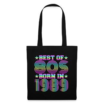 Best of the 80s Born in 1989 Vintage - Tote Bag - black - Front