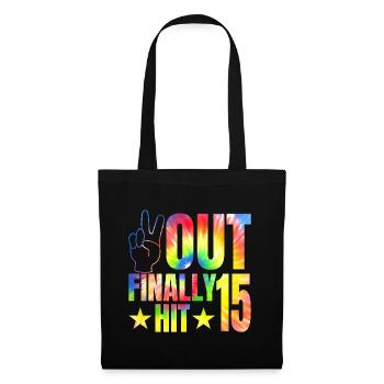 Enfin frappé le célébrant de 15 ans 15. - Sac en tissu - noir - Devant