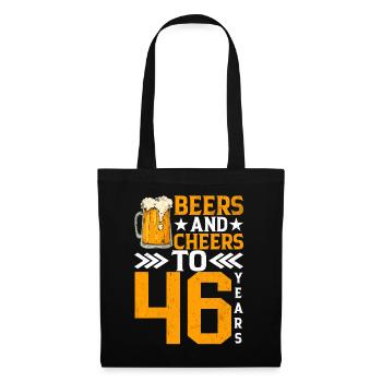 Prost Und Bier Auf 46 Jahre Frothy Mug Of Beer - Stoffbeutel - Schwarz - Vorne