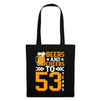 Prost Und Bier Auf 53 Jahre Frothy Mug Of Beer - Stoffbeutel - Schwarz - Vorne