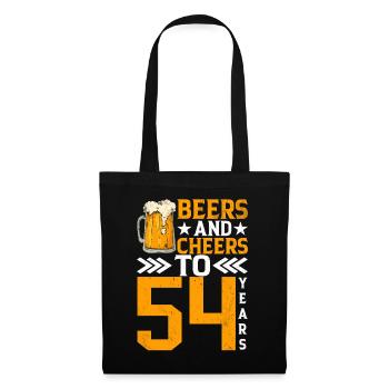 Prost Und Bier Auf 54 Jahre Frothy Mug Of Beer - Stoffbeutel - Schwarz - Vorne
