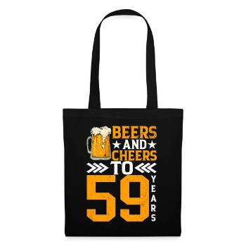 Prost Und Bier Auf 59 Jahre Frothy Mug Of Beer - Stoffbeutel - Schwarz - Vorne