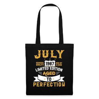 Anniversaire Juillet 1987 né Vintage - Sac en tissu - noir - Devant