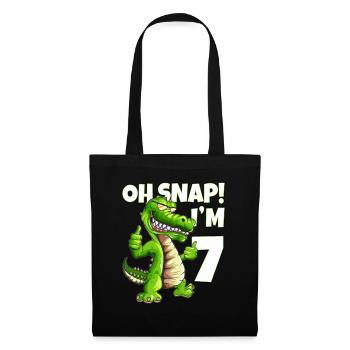 Kids who will be 7 Kids Alligator Crocodile Design - Tote Bag - black - Front