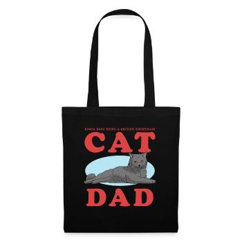 British Shorthair Dad Cat Cat Dad Gift - Tote Bag - black - Front