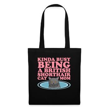 British Shorthair Mom Cats Cat Dad Gift - Tote Bag - black - Front