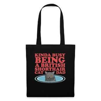 British Shorthair Dad Cats Cat Dad Gift - Tote Bag - black - Front