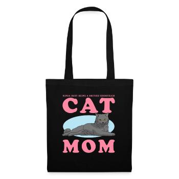British Shorthair Mom Cat Cat Dad Gift - Tote Bag - black - Front