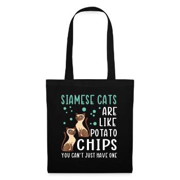Siamese Cat Cats Cat Owner - Tote Bag - black - Front