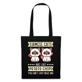 Siamese Cat Cat Owner Cat Lover - Tote Bag - black - Front