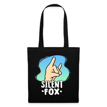 Enseignant Silent Fox pour les élèves tranquilles dans - Sac en tissu - noir - Devant