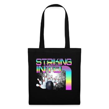 Hitting In 4 Bowling Bowlers 4th Birthday Party - Tote Bag - black - Front