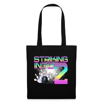 Hitting In 2 Bowling Bowlers 2nd Birthday Party - Tote Bag - black - Front