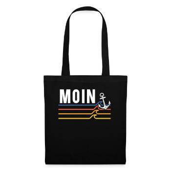 Moin ihr Spacken - Digga Spruch Meer Norddeutsch - Stoffbeutel - Schwarz - Vorne