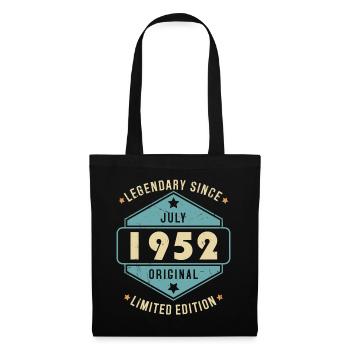 Juillet 1952 Vintage Retro Anniversaire - Sac en tissu - noir - Devant
