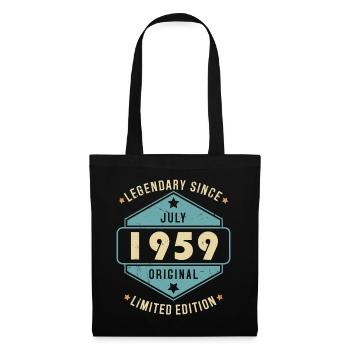 Juillet 1959 Vintage Retro Anniversaire - Sac en tissu - noir - Devant