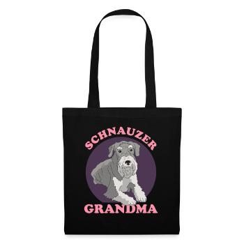 Schnauzer Grand-mère Propriétaire de chien Maîtresse Cadeau - Sac en tissu - noir - Devant