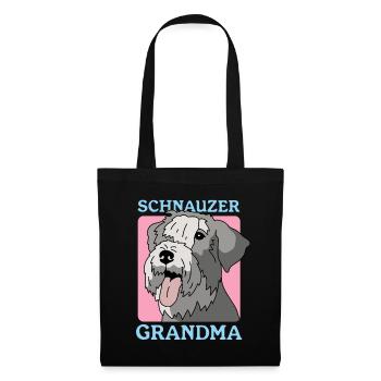 Schnauzer Grand-mère Maîtresse Chien Propriétaire Cadeau - Sac en tissu - noir - Devant