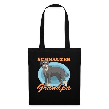 Schnauzer Grand-père Chien Propriétaire de chien Cadeau - Sac en tissu - noir - Devant
