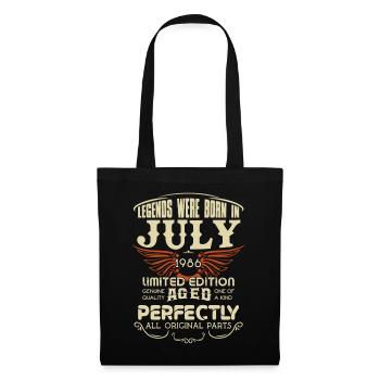 Les légendes sont nées en juillet 1986 anniversaire - Sac en tissu - noir - Devant