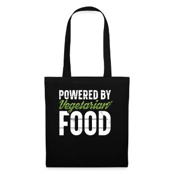 Propulsé par le régime végétarien régime végétalien - Sac en tissu - noir - Devant
