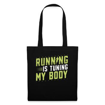 Running Is Tuning My Body Runner Marathon Trail - Tote Bag - black - Front