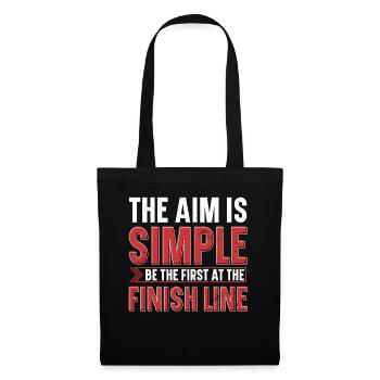 L’objectif est simplement le premier à la ligne d’arrivée - Sac en tissu - noir - Devant