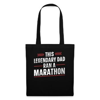 Der Legendäre Vater Lief Einen Marathon - Stoffbeutel - Schwarz - Vorne
