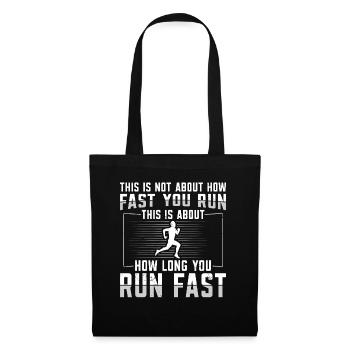 Il s’agit de combien de temps vous courez Fast Runner - Sac en tissu - noir - Devant
