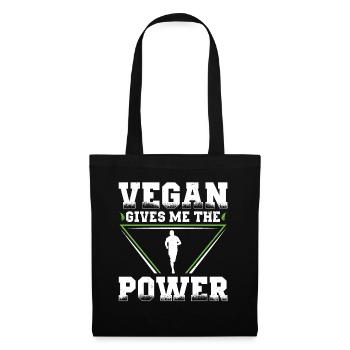 Vegan me donne le pouvoir Vegan Végétarien - Sac en tissu - noir - Devant