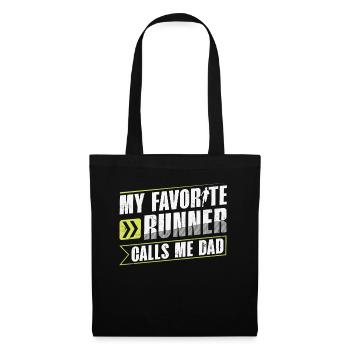 Mon coureur préféré m’appelle Papa Runner - Sac en tissu - noir - Devant